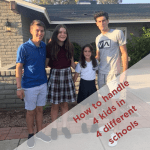 How to handle 4 kids in 4 different schools