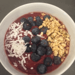 acai bowl with blueberries